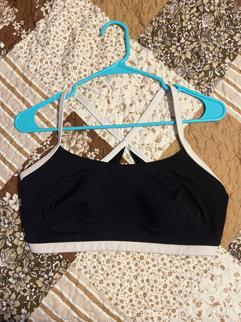 All in Motion Black & White Sports Bra